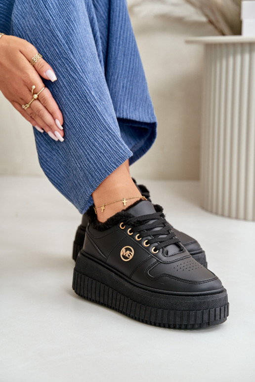 Sneakersy Sportovní Obuv Dámská Zateplená Na Masivní Podešvi Černé Verissha Sneakersy Sportovní Obuv Dámská Zateplená Na Masivní Podešvi Černé Verissha