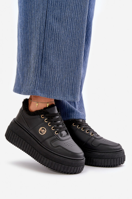 Sneakersy Sportovní Obuv Dámská Zateplená Na Masivní Podešvi Černé Verissha Sneakersy Sportovní Obuv Dámská Zateplená Na Masivní Podešvi Černé Verissha