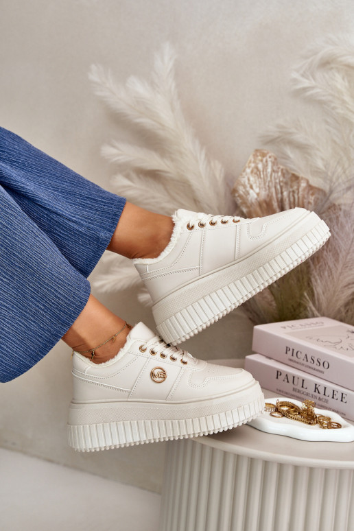 Sneakersy Sportovní Boty Dámské Zateplené Na Masivní Podešvi Béžové Verissha Sneakersy Sportovní Boty Dámské Zateplené Na Masivní Podešvi Béžové Verissha