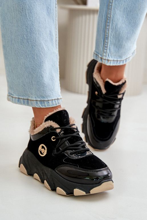 Dámské Sportovní Boty Na Šněrování Zateplené Na Platformě Černé Verioras Dámské Sportovní Boty Na Šněrování Zateplené Na Platformě Černé Verioras