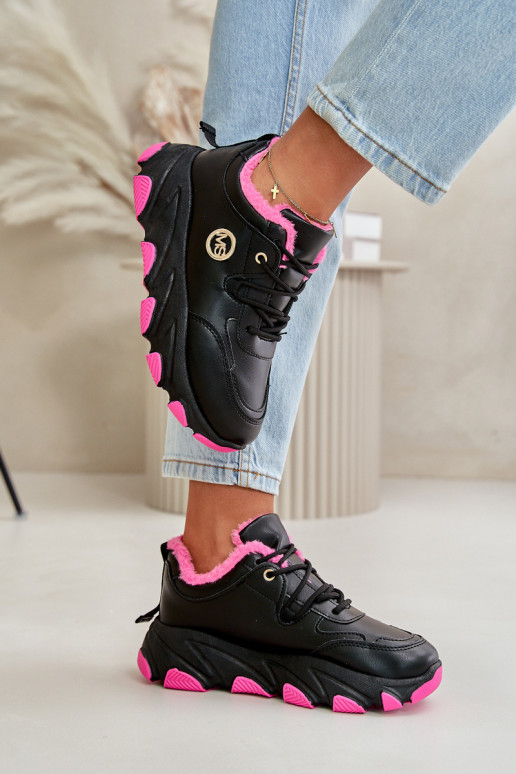 Zateplené Dámské Sportovní Boty Na Šněrování Na Platformě Černé Bialoa Zateplené Dámské Sportovní Boty Na Šněrování Na Platformě Černé Bialoa