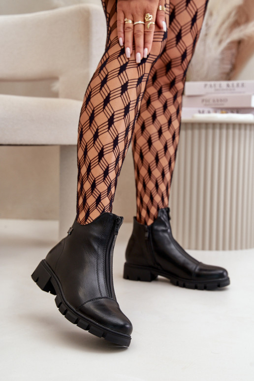 Zateplené dámské boty z eko kůže černé Verietta Zateplené dámské boty z eko kůže černé Verietta