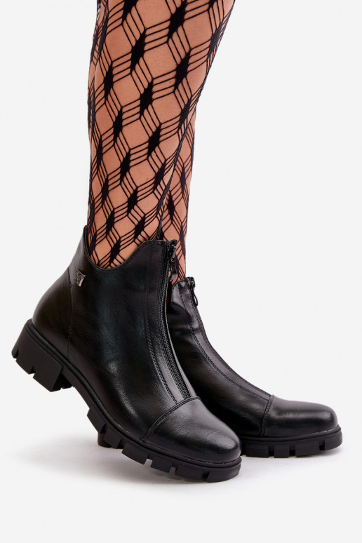 Zateplené dámské boty z eko kůže černé Verietta Zateplené dámské boty z eko kůže černé Verietta