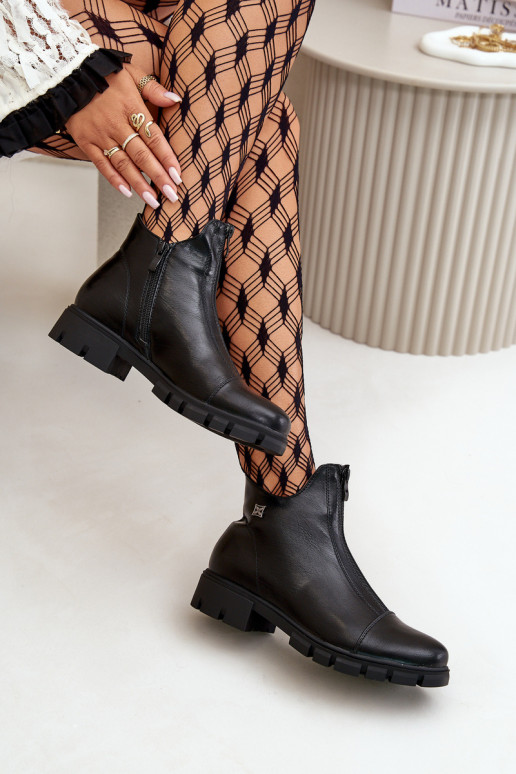 Zateplené dámské boty z eko kůže černé Verietta Zateplené dámské boty z eko kůže černé Verietta