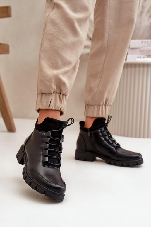 Nízké dámské boty s ekologickou kůží černé Erisabelle Nízké dámské boty s ekologickou kůží černé Erisabelle