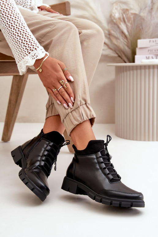 Nízké dámské boty s ekologickou kůží černé Erisabelle Nízké dámské boty s ekologickou kůží černé Erisabelle