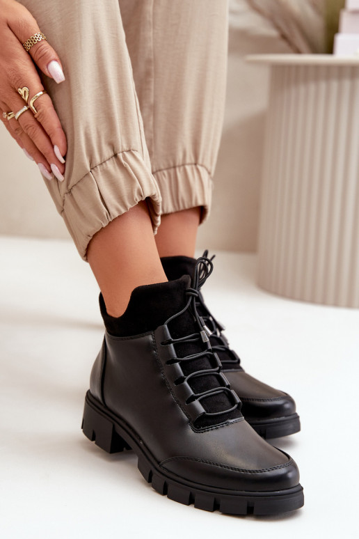 Nízké dámské boty s ekologickou kůží černé Erisabelle Nízké dámské boty s ekologickou kůží černé Erisabelle