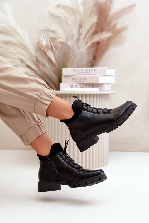 Nízké dámské boty s ekologickou kůží černé Erisabelle Nízké dámské boty s ekologickou kůží černé Erisabelle