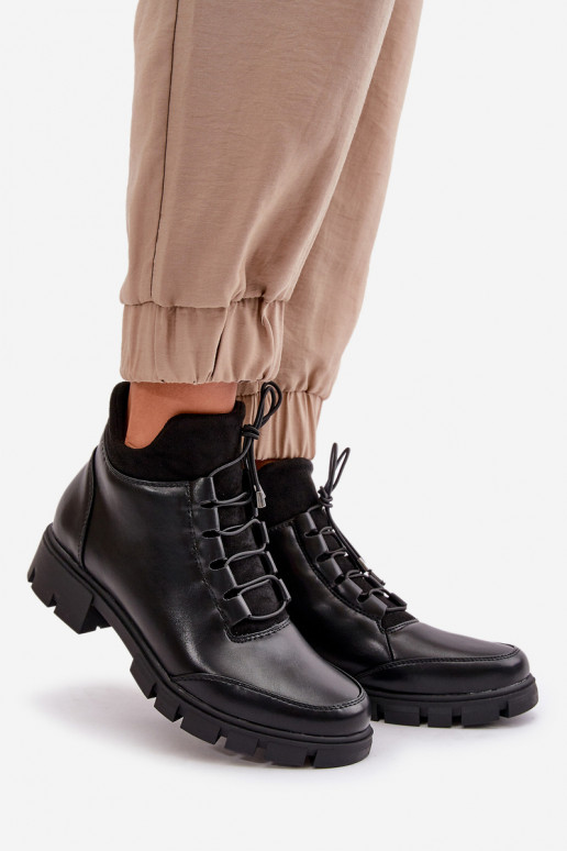 Nízké dámské boty s ekologickou kůží černé Erisabelle Nízké dámské boty s ekologickou kůží černé Erisabelle