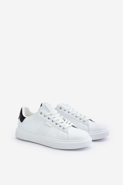Pánské Sneakers Z Eko Kůže Big Star OO174115 Bílé Pánské Sneakers Z Eko Kůže Big Star OO174115 Bílé