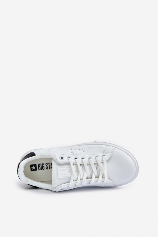 Pánské Sneakers Z Eko Kůže Big Star OO174115 Bílé Pánské Sneakers Z Eko Kůže Big Star OO174115 Bílé