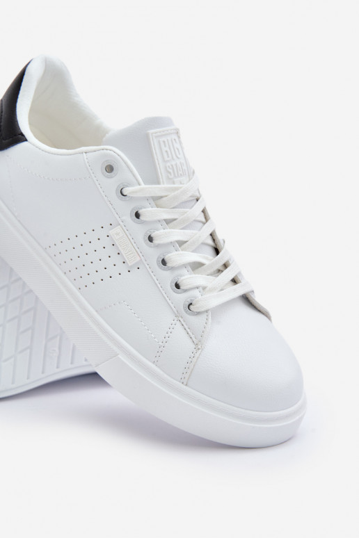 Pánské Sneakers Z Eko Kůže Big Star OO174115 Bílé Pánské Sneakers Z Eko Kůže Big Star OO174115 Bílé