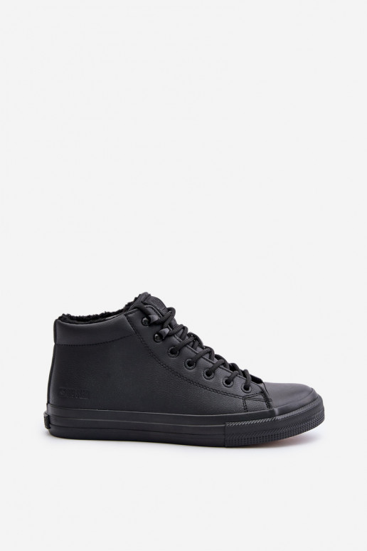 Mužské zateplené tenisky s zipem černé Big Star MM174012 Mužské zateplené tenisky s zipem černé Big Star MM174012