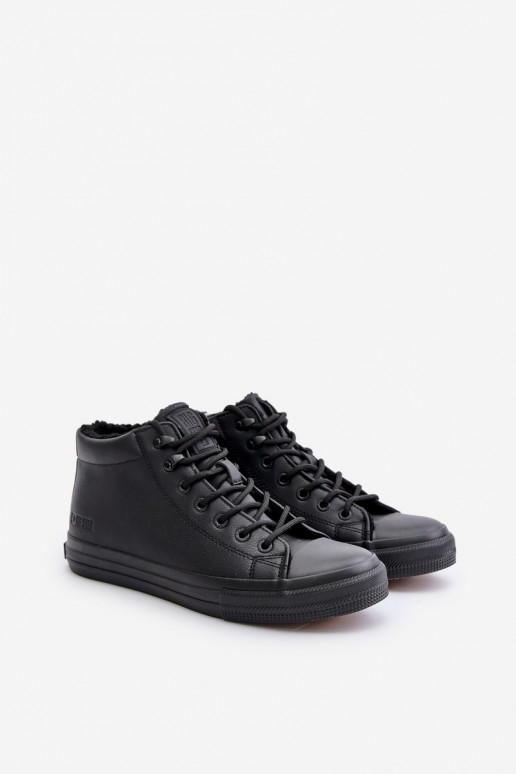 Mužské zateplené tenisky s zipem černé Big Star MM174012 Mužské zateplené tenisky s zipem černé Big Star MM174012