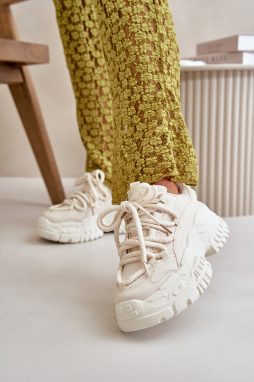 Dámské tenisky na masivní podešvi světle béžové Nevela 2