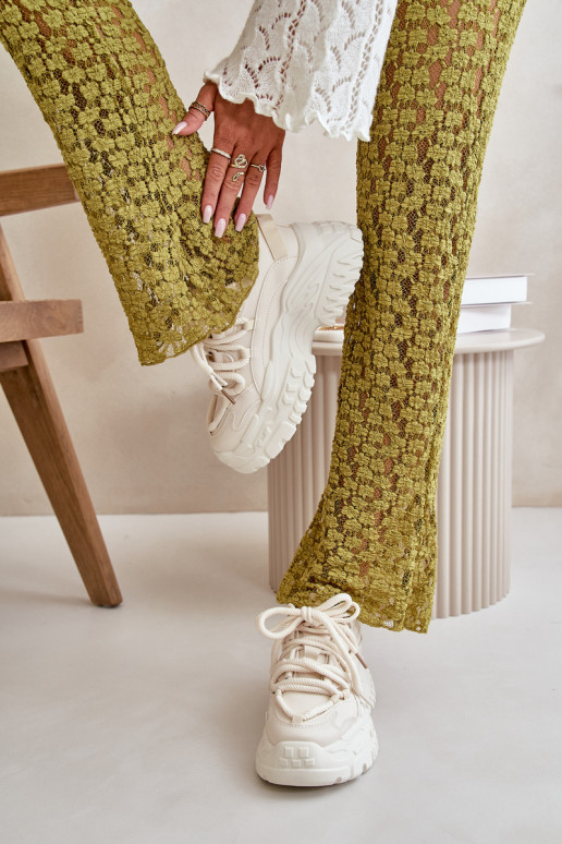 Dámské tenisky na masivní podešvi světle béžové Nevela Dámské tenisky na masivní podešvi světle béžové Nevela