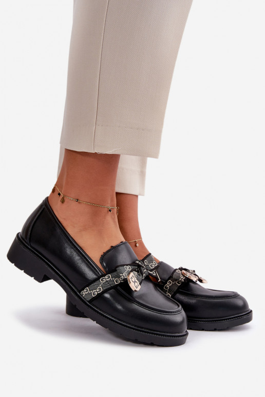 Dámské Mokasíny S Mašlí S.Barski HY42-331 Černé Dámské Mokasíny S Mašlí S.Barski HY42-331 Černé