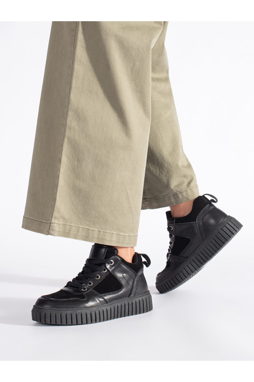 Černé vysoké dámské trampky