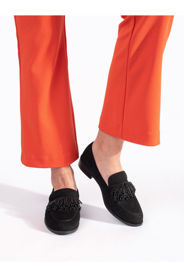 Dámské semišové mokasíny s korálky 2