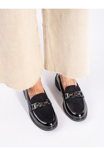 Černé elegantní dámské mokasíny 2