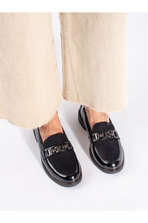 Černé elegantní dámské mokasíny