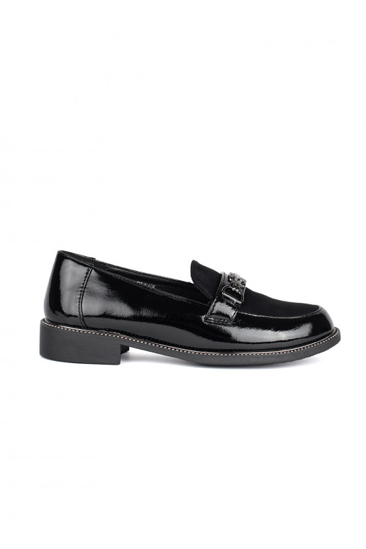 Černé elegantní dámské mokasíny