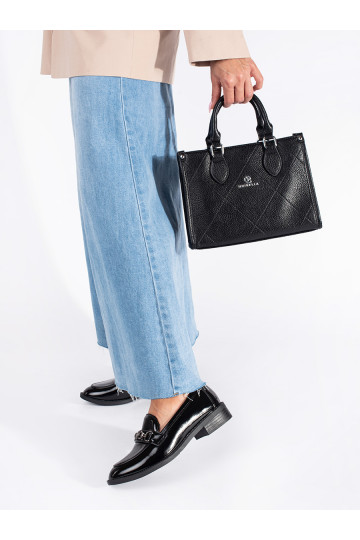 Lakované černé mokasíny dámské 2