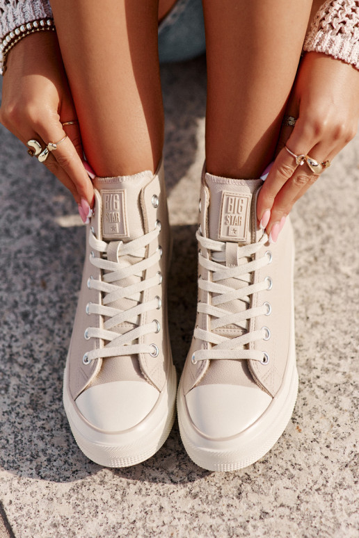 Dámské Tenisky Zateplené Z Eko Kůže Růžové Big Star OO274933 Dámské Tenisky Zateplené Z Eko Kůže Růžové Big Star OO274933