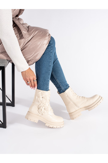 Béžové zateplené dámské workery 2