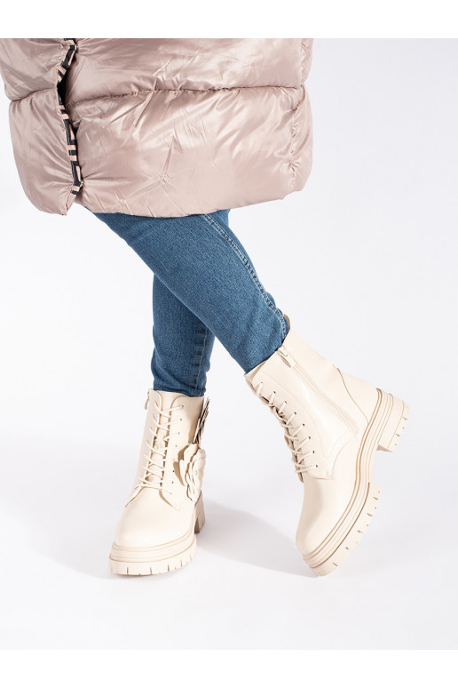 Béžové zateplené dámské workery