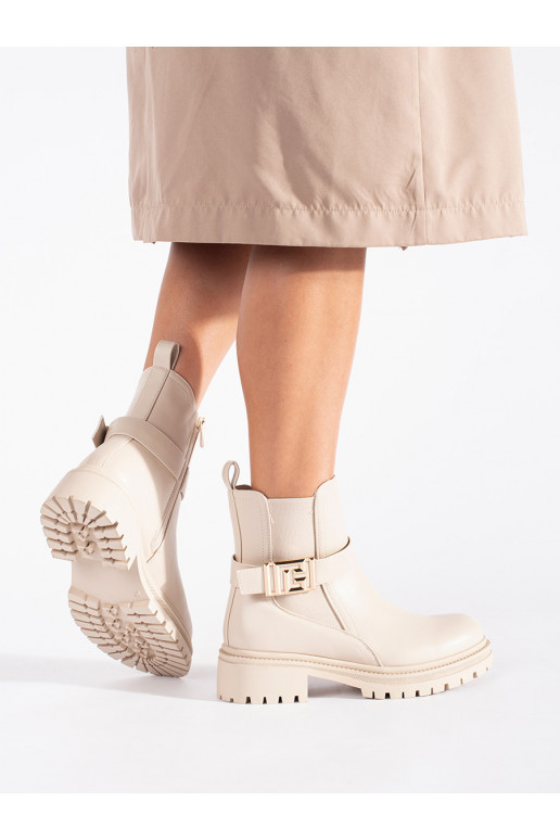 Dámské klasické kotníkové boty s ozdobným páskem Dámské klasické kotníkové boty s ozdobným páskem