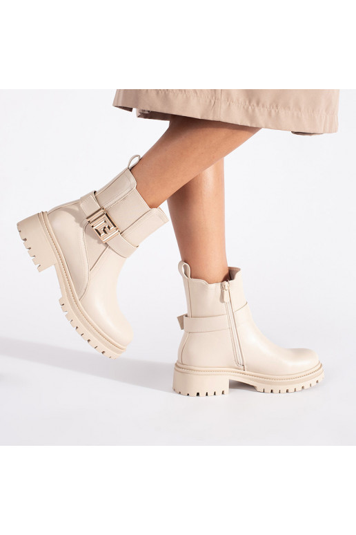 Dámské klasické kotníkové boty s ozdobným páskem Dámské klasické kotníkové boty s ozdobným páskem