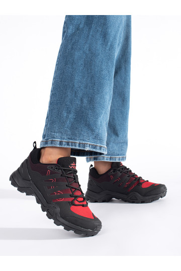 Černo-červené trekové dámské boty VICO