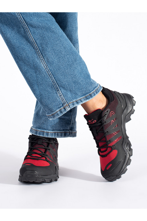Černo-červené trekové dámské boty VICO