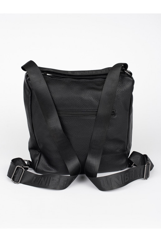 Černá dámská taška typu batoh s třásněmi