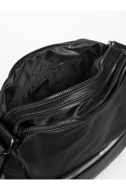 Černá dámská taška typu batoh s třásněmi