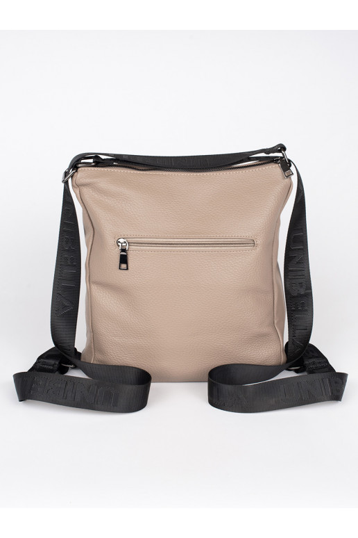 Béžová dámská taška typu batoh s třásněmi