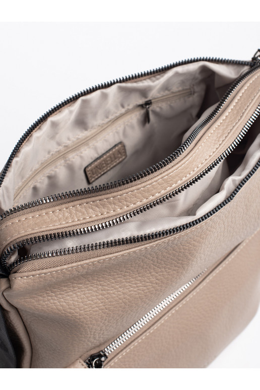 Béžová dámská taška typu batoh s třásněmi