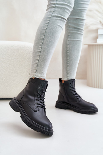 Zateplené botky workery dámské OO274A126 černé