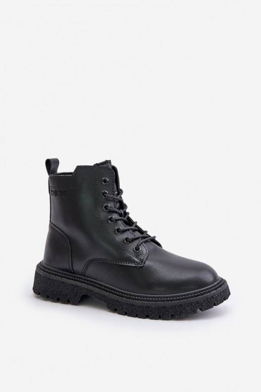 Zateplené botky workery dámské OO274A126 černé Zateplené botky workery dámské OO274A126 černé