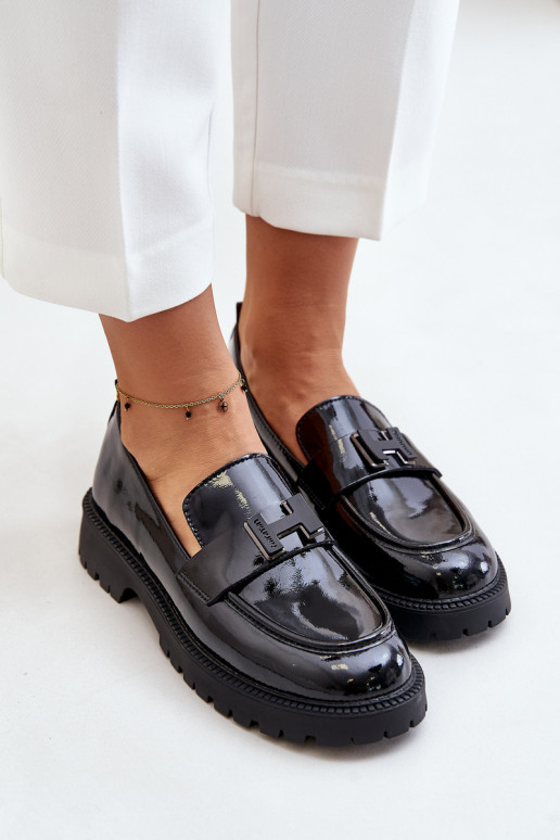 Lakované Dámské Mokasíny Vinceza 62187 Černé Lakované Dámské Mokasíny Vinceza 62187 Černé