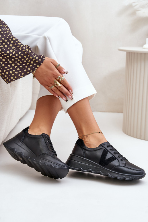 Dámské Kožené Sportovní Boty Vinceza 7918 Černé Dámské Kožené Sportovní Boty Vinceza 7918 Černé