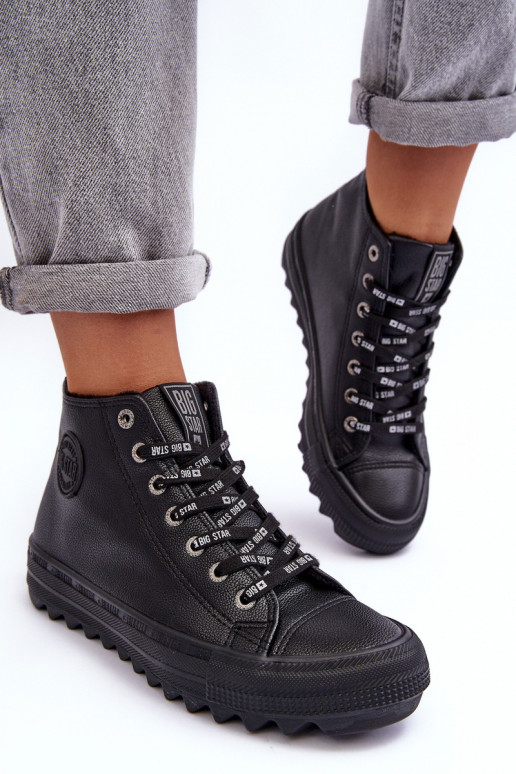 Dámské Tenisky Big Star Vysoké Zateplené Černé EE274110 Dámské Tenisky Big Star Vysoké Zateplené Černé EE274110