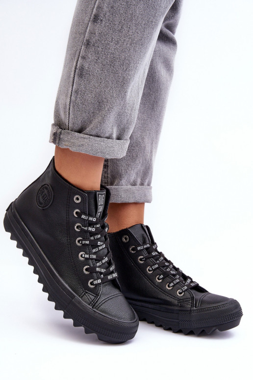 Dámské Tenisky Big Star Vysoké Zateplené Černé EE274110 Dámské Tenisky Big Star Vysoké Zateplené Černé EE274110