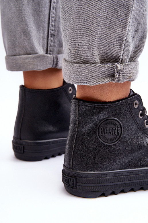 Dámské Tenisky Big Star Vysoké Zateplené Černé EE274110 Dámské Tenisky Big Star Vysoké Zateplené Černé EE274110