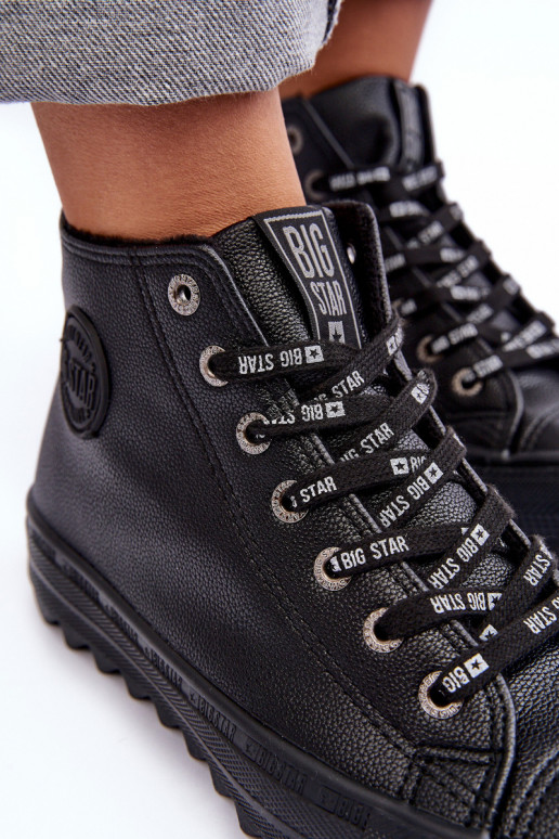 Dámské Tenisky Big Star Vysoké Zateplené Černé EE274110 Dámské Tenisky Big Star Vysoké Zateplené Černé EE274110