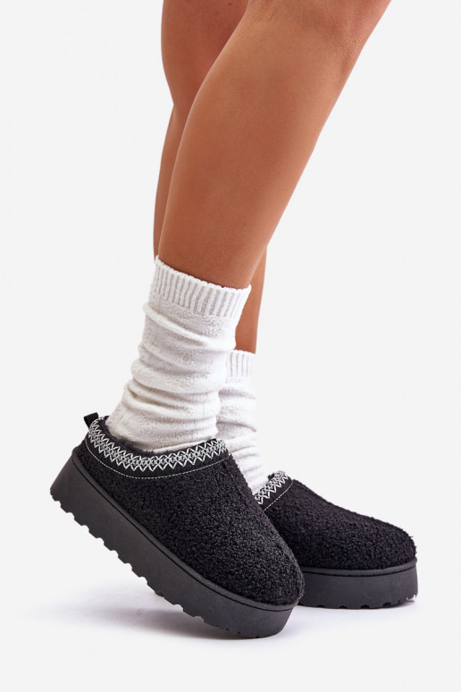 Dámské Sněhule Na Platformě S Vyšíváním Černé Tirissa Dámské Sněhule Na Platformě S Vyšíváním Černé Tirissa