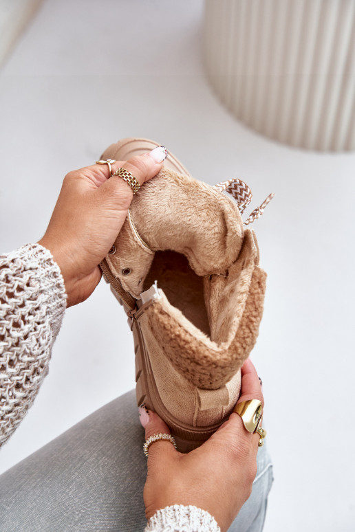 Dámské Zateplené Boty Trapery Na Platformě Hnědé Alcyhen Dámské Zateplené Boty Trapery Na Platformě Hnědé Alcyhen