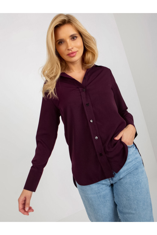 Tmavě fialová dámská klasická košile... Tmavě fialová dámská klasická košile...