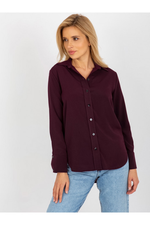 Tmavě fialová dámská klasická košile... Tmavě fialová dámská klasická košile...